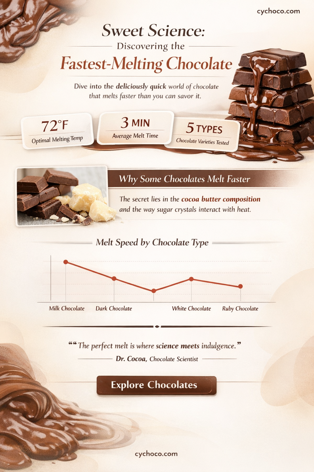 what chocolate melts the fastest science project