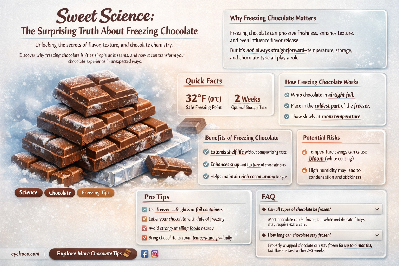 can freeze chocolate