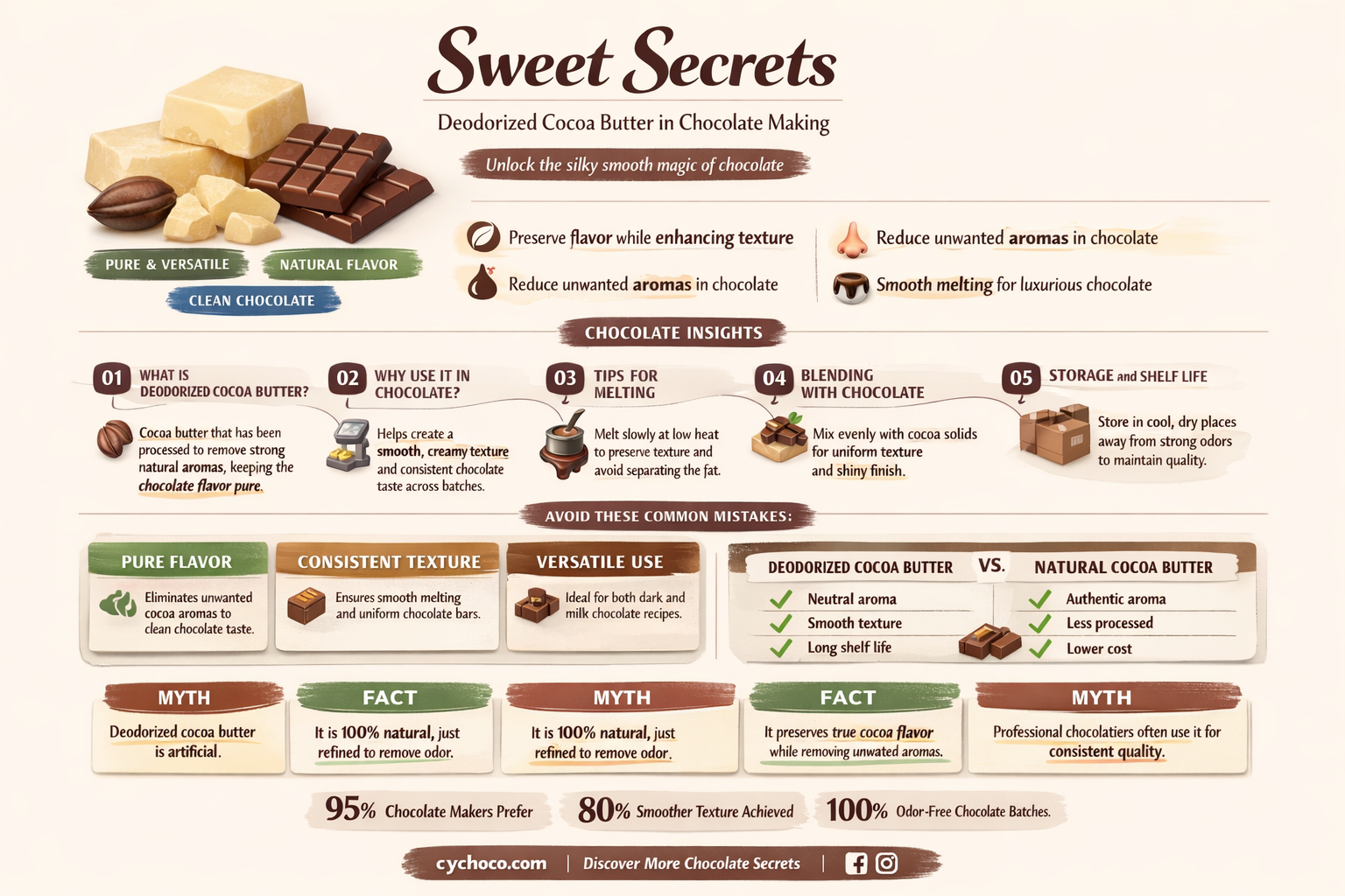 do you use deodorized cocoa butter for chocolate