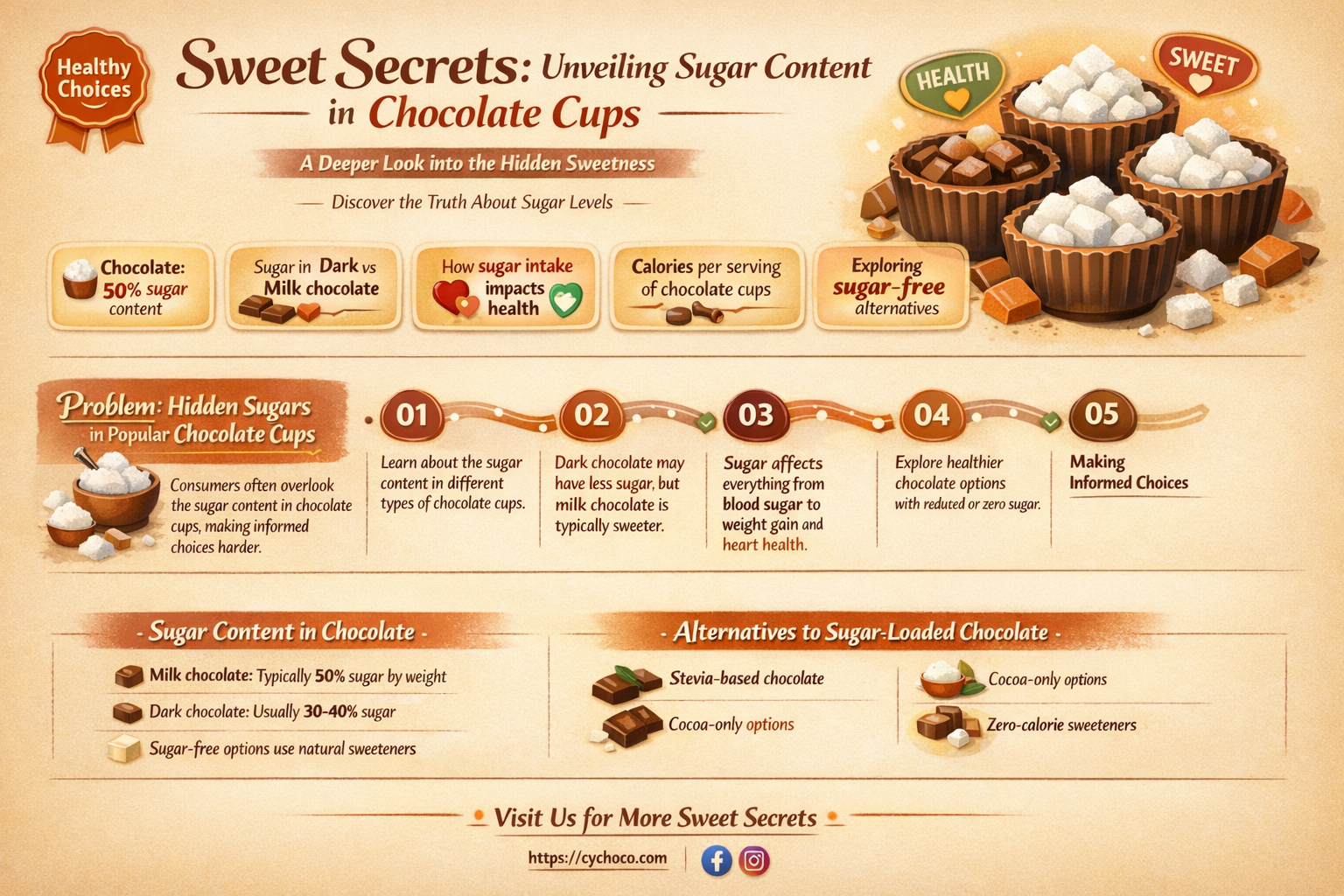 how many cups of sugar in chocolate