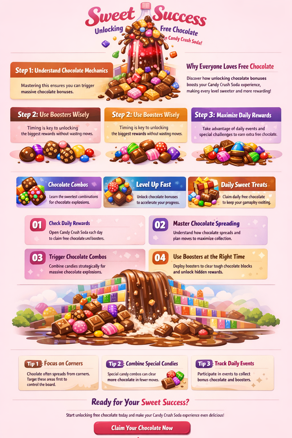 how to get free chocolate on candy crush soda