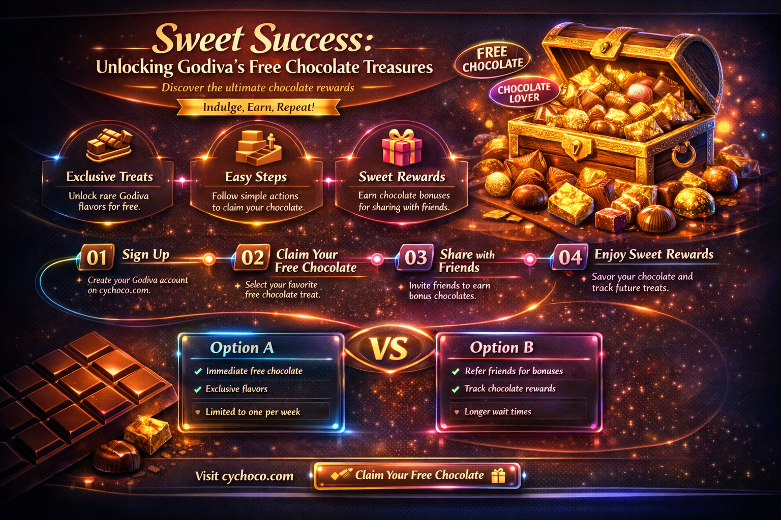 how to get free chocolate from godiva