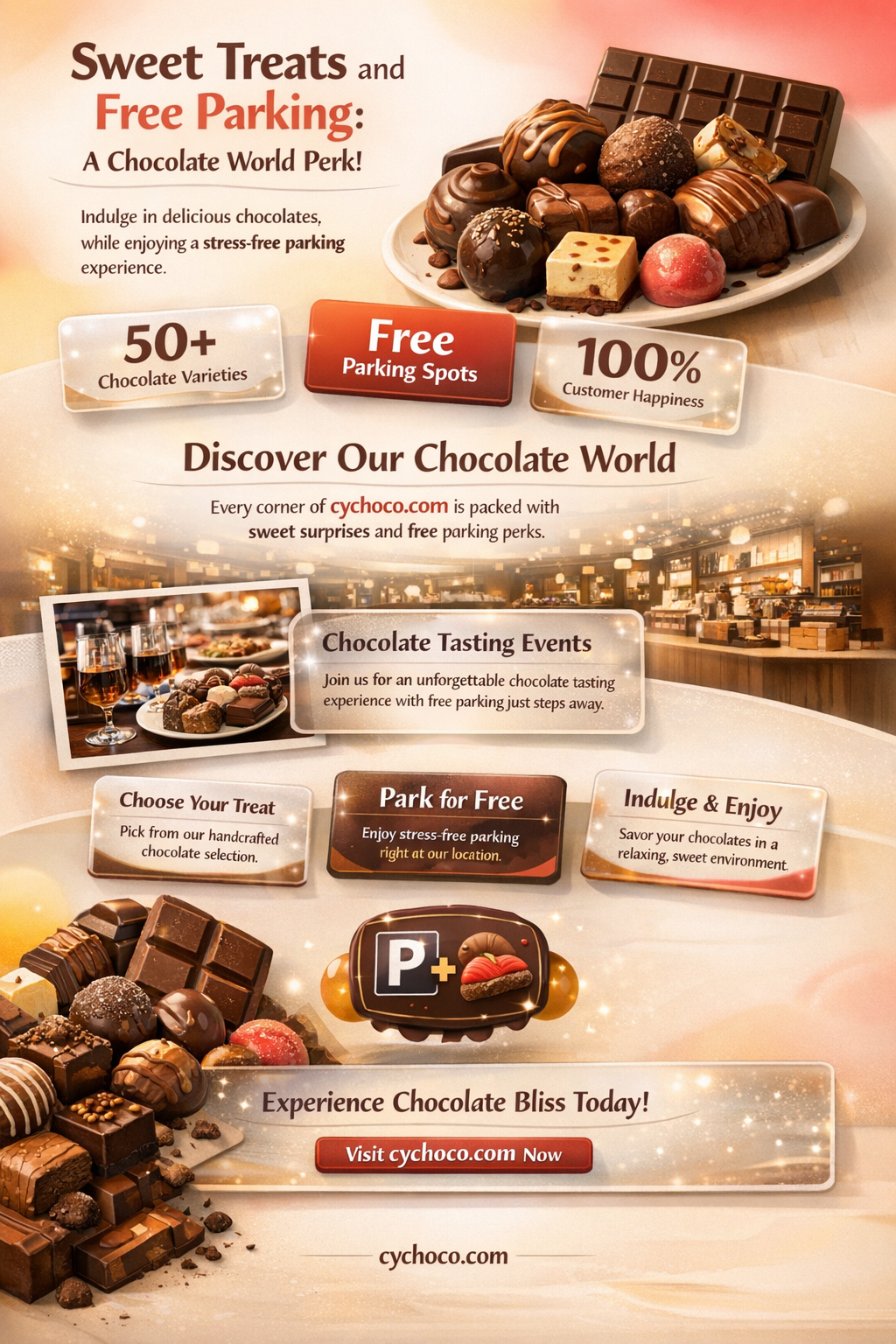 is chocolate world parking free
