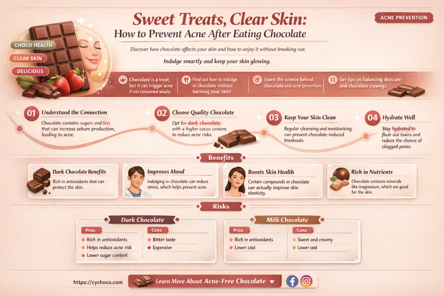 how to prevent acne after eating chocolate