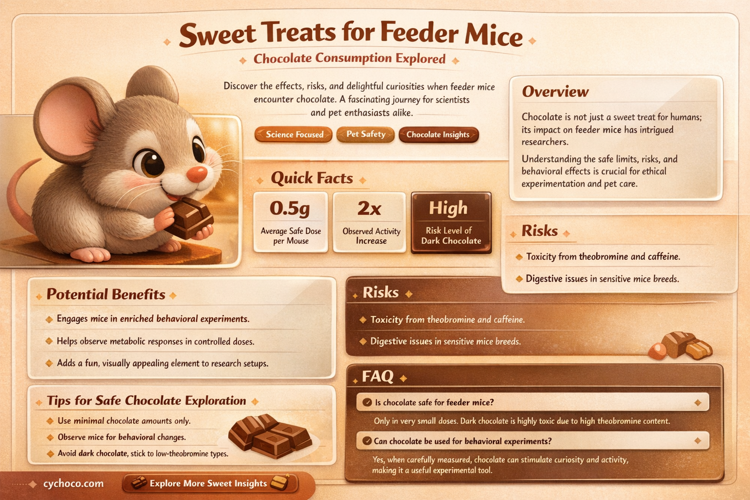 can feeder mice have chocolate