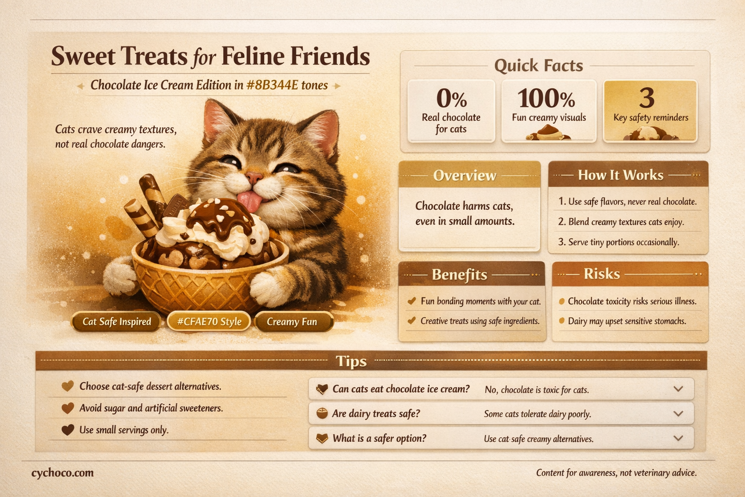 are cats allowed to eat chocolate ice cream