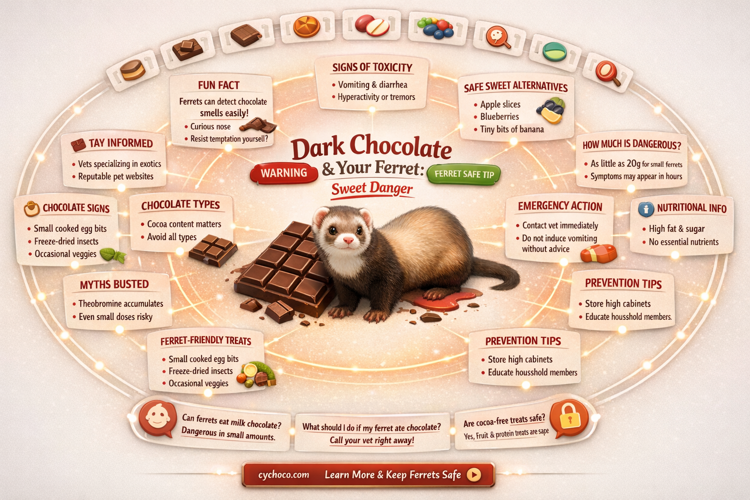 can ferrets eat dark chocolate