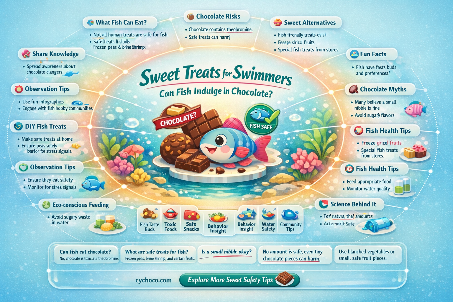 can fish have chocolate