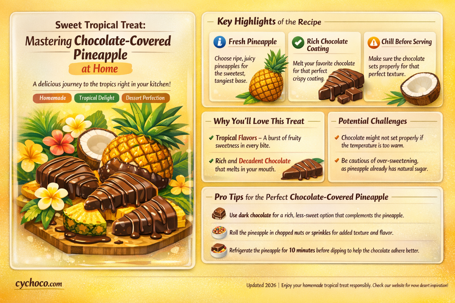 how to chocolate covered pineapple