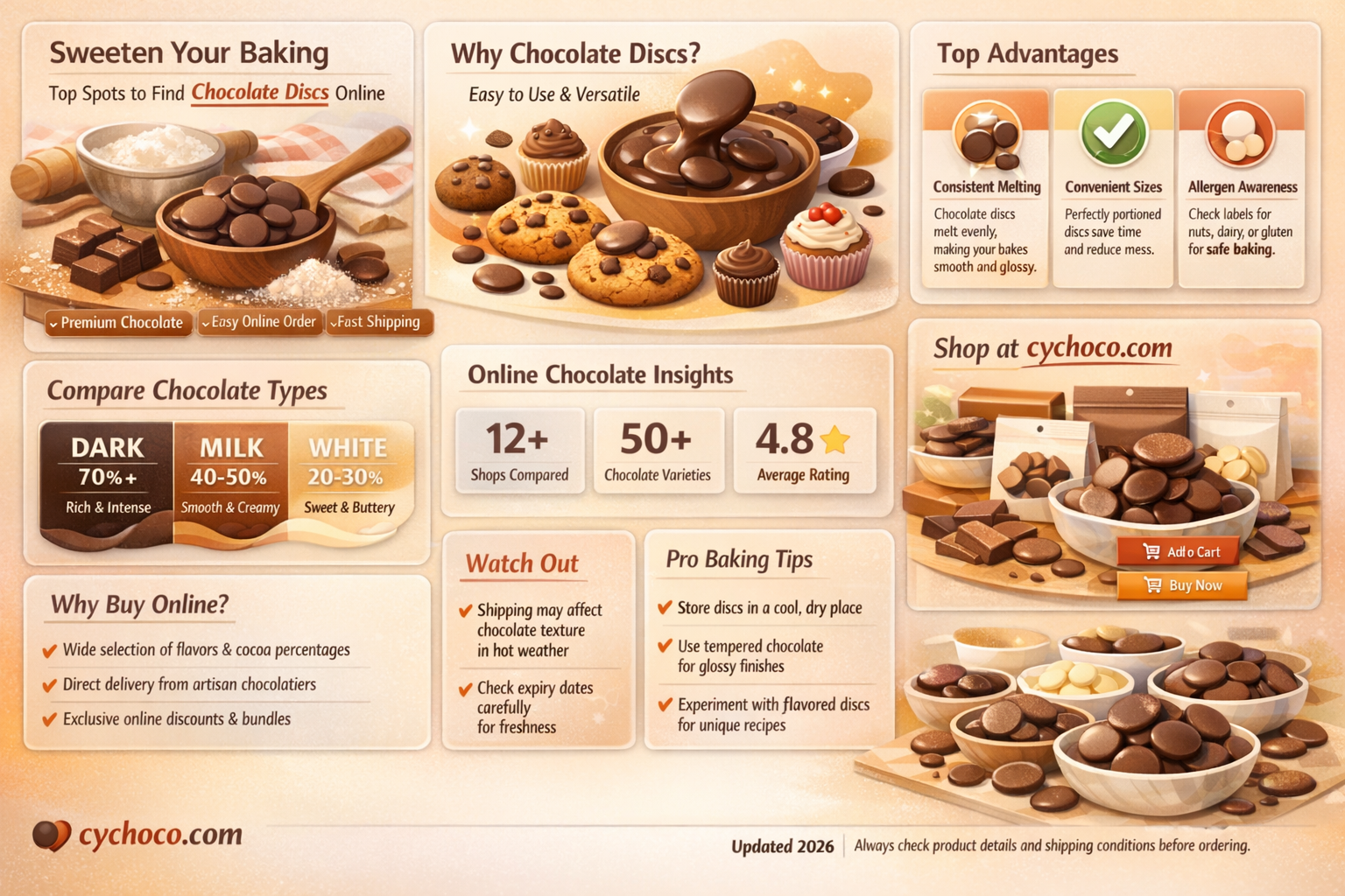 where to buy chocolate discs for baking