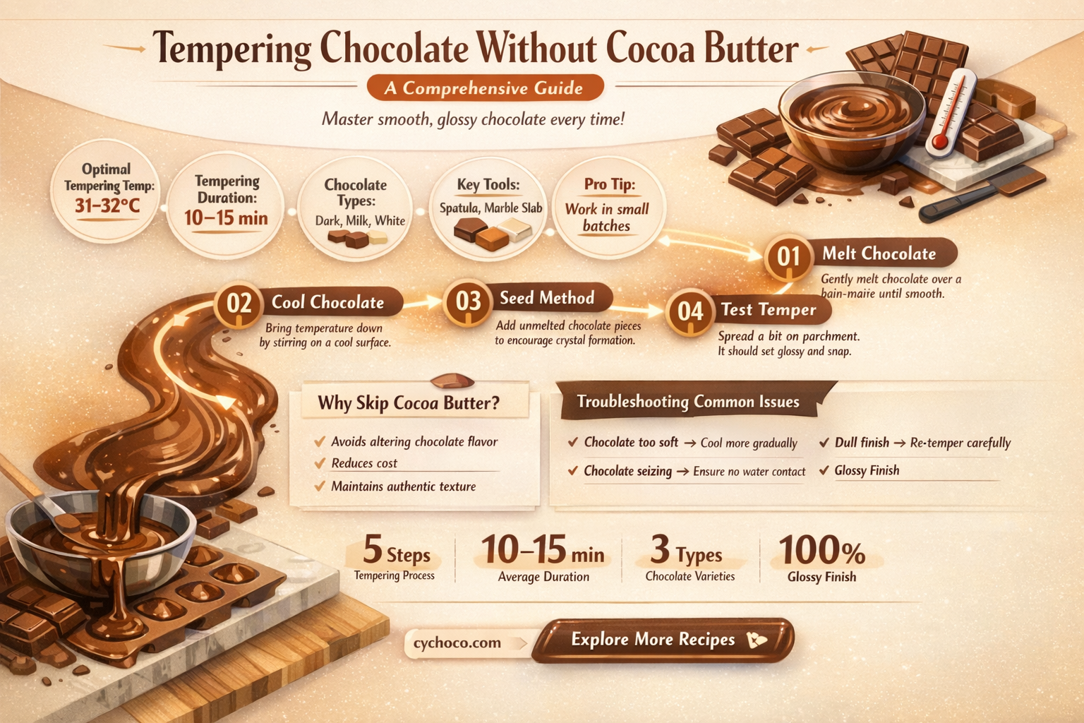 can you temper chocolate without cocoa butter