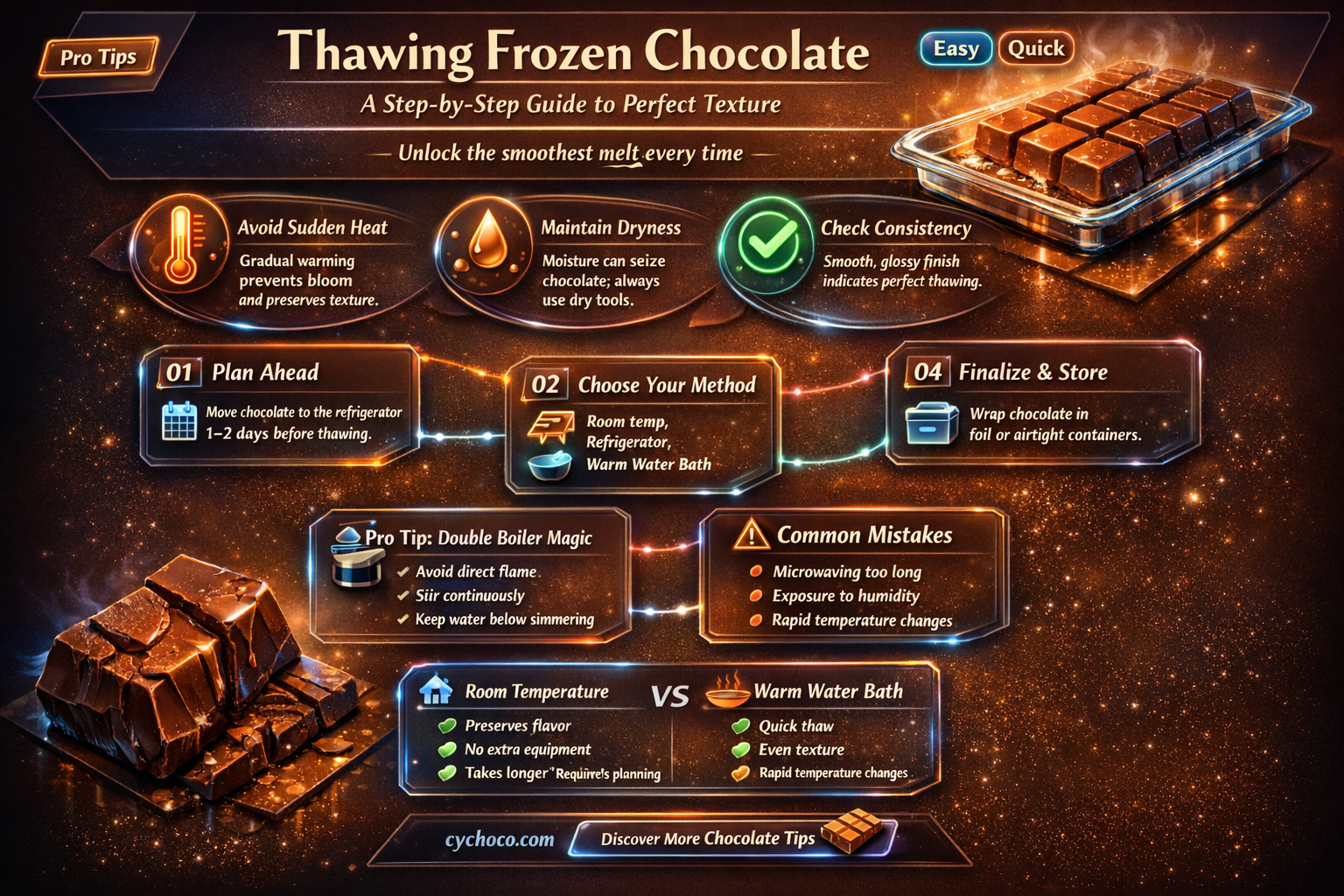 how to get frozen chocolate unfrozen