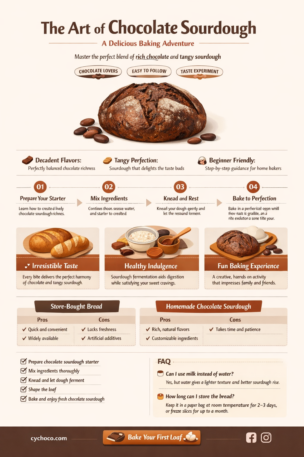 how to make chocolate sourdough bread