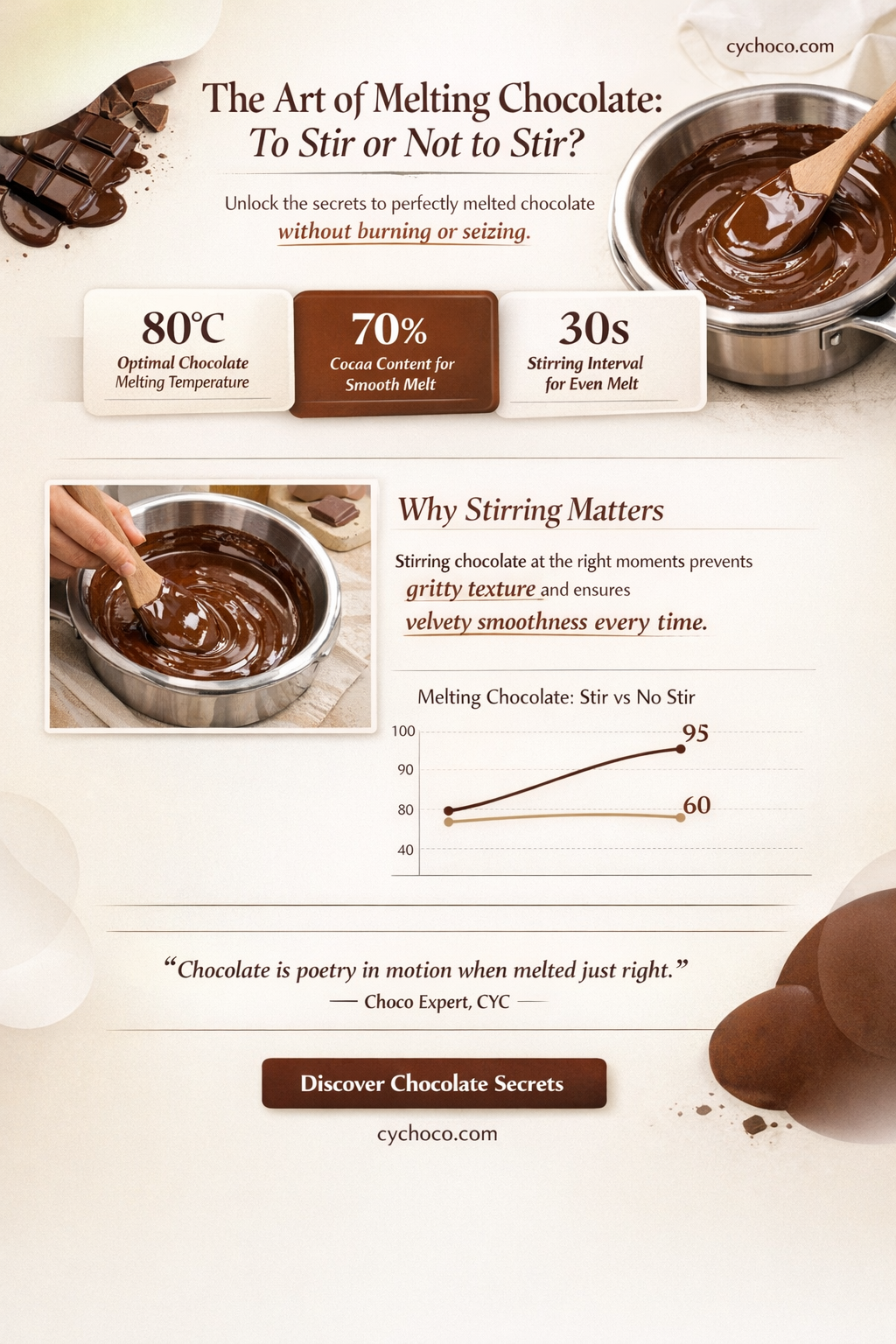 should you stir chocolate when melting