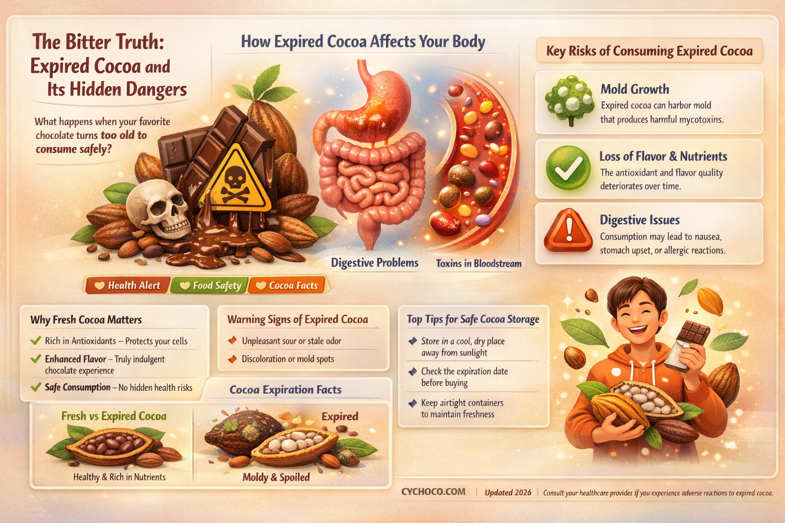 can expired cocoa make you sick