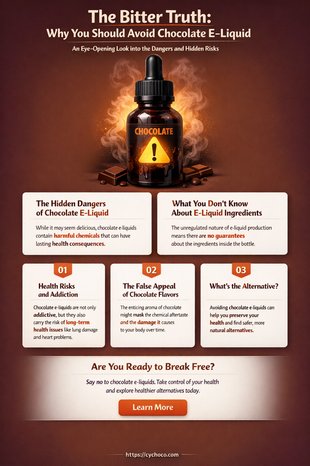 do not use chocolate e liquid