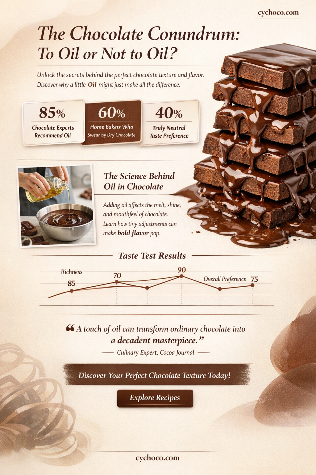 should i add oil to my melted chocolate