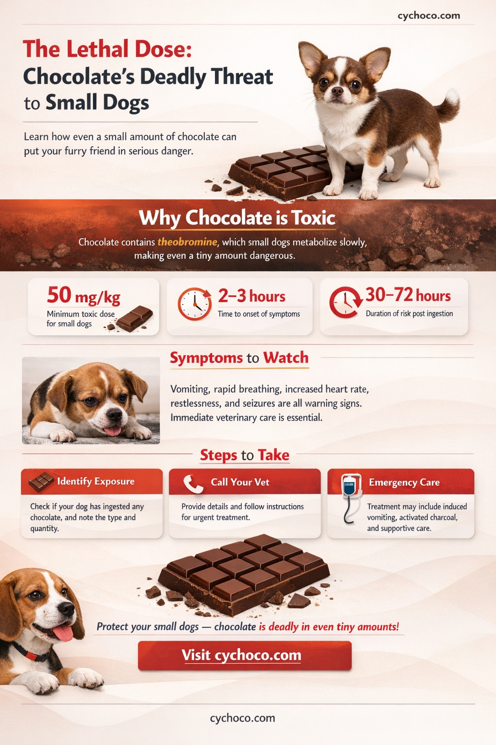 how much chocolate will kill a small dog