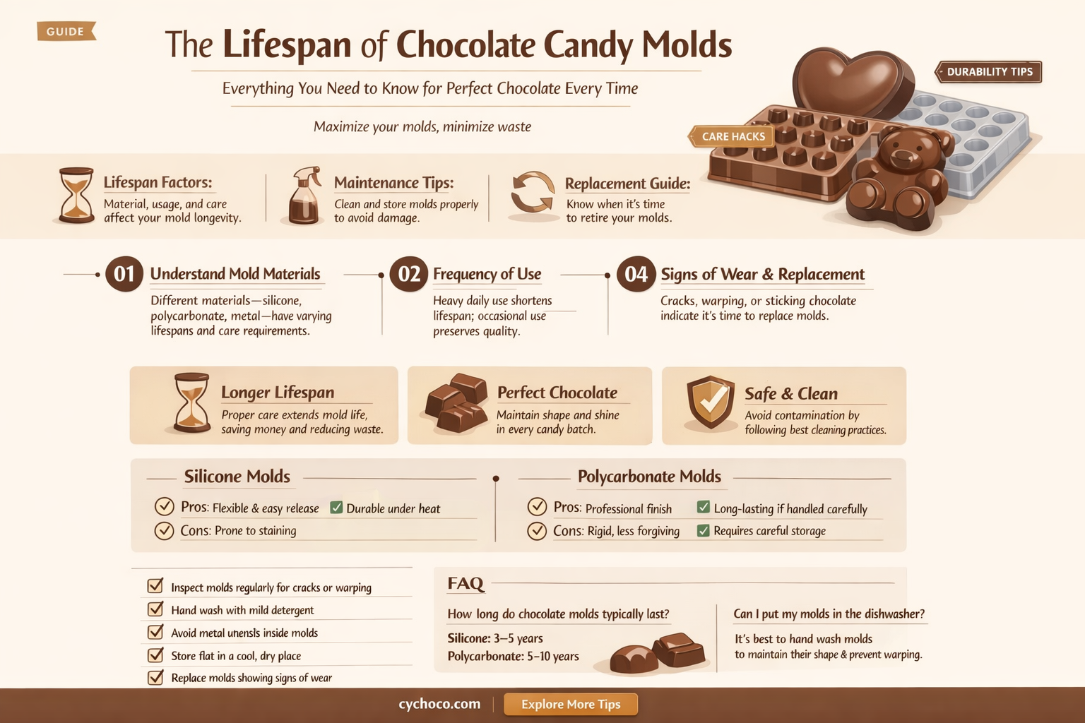 how long do chocolate candy molds last