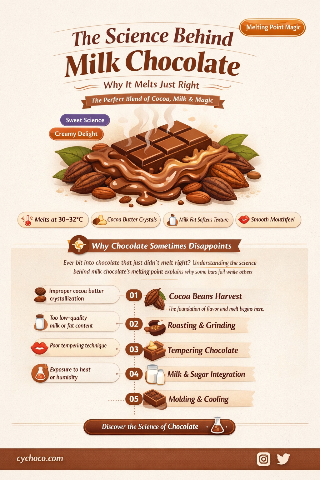 why does milk chocolate melt in your mouth