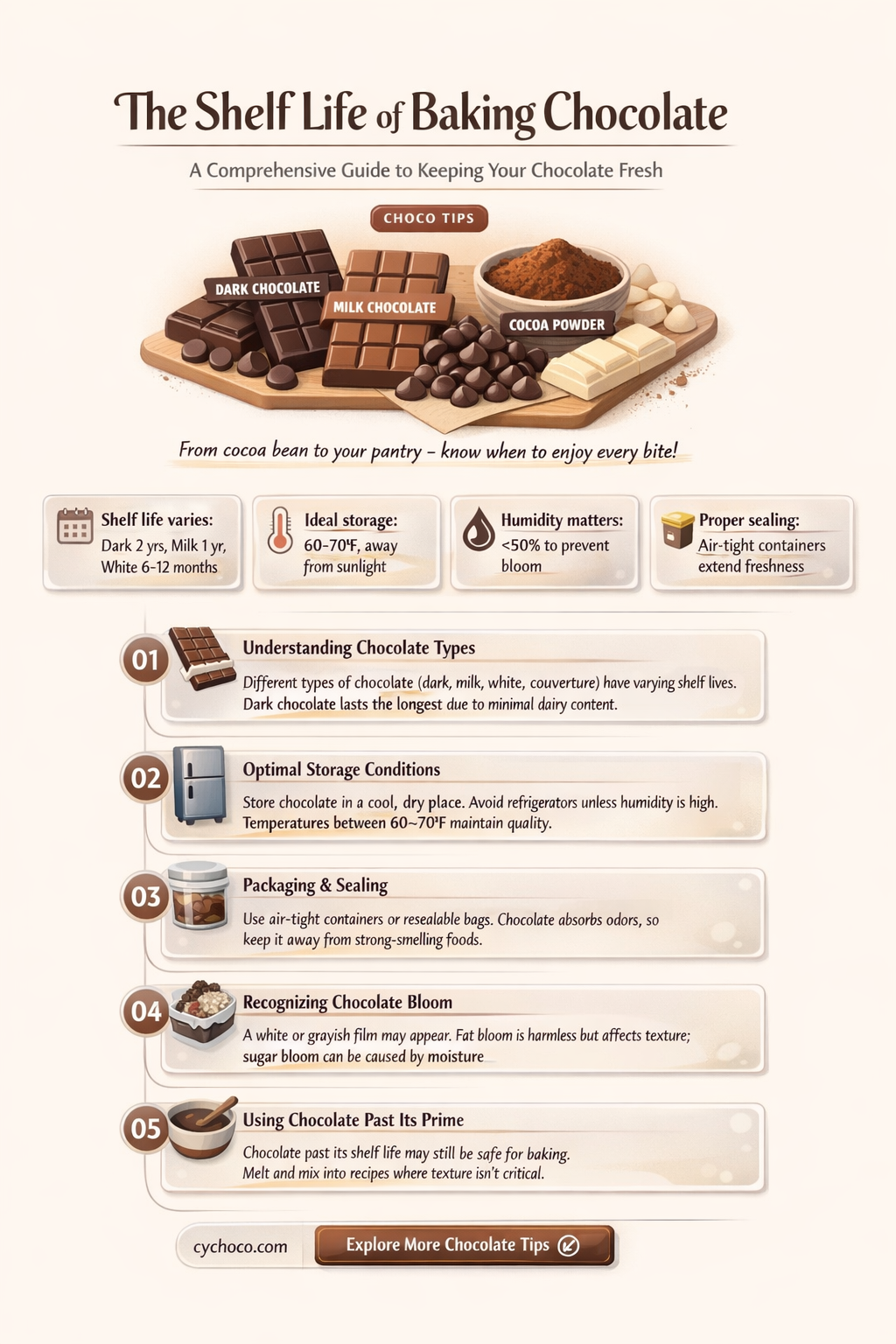 how long baking chocolate once opened