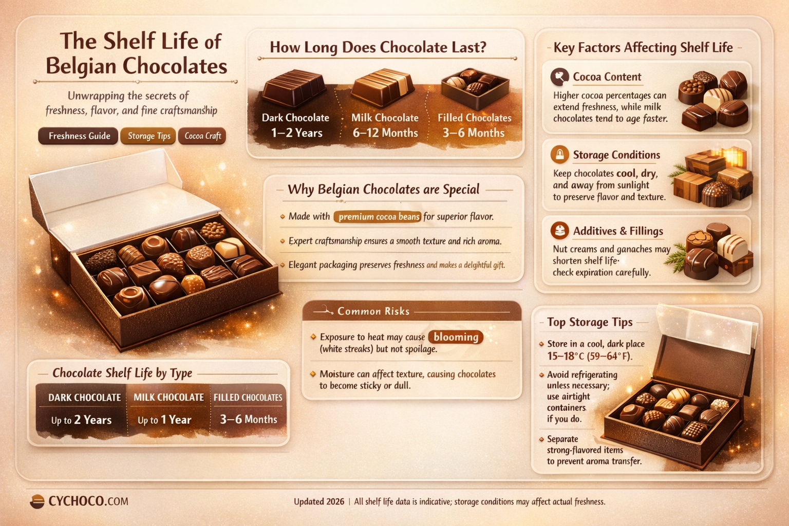 how long do belgian chocolates last