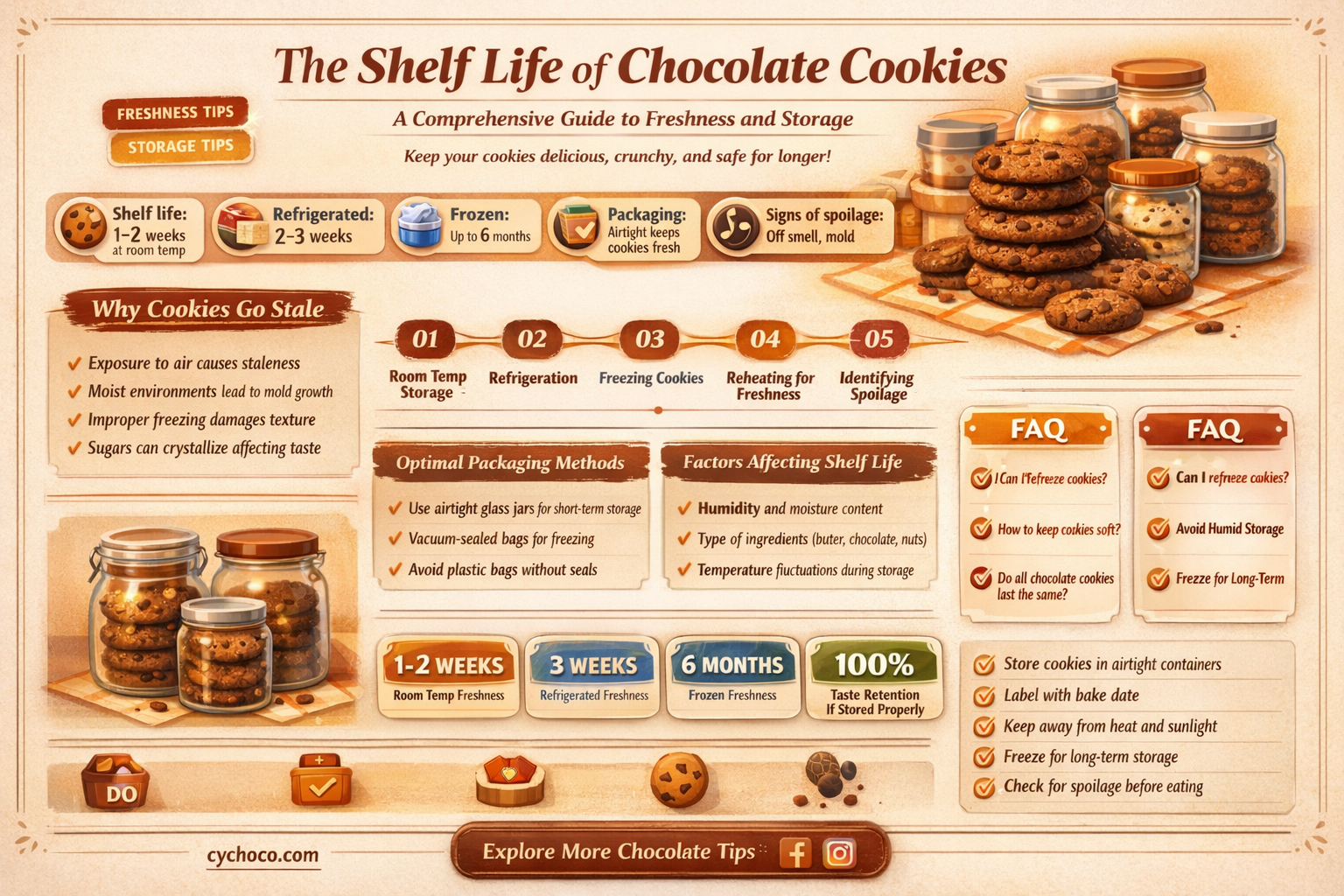 how long do chocolate cookies keep