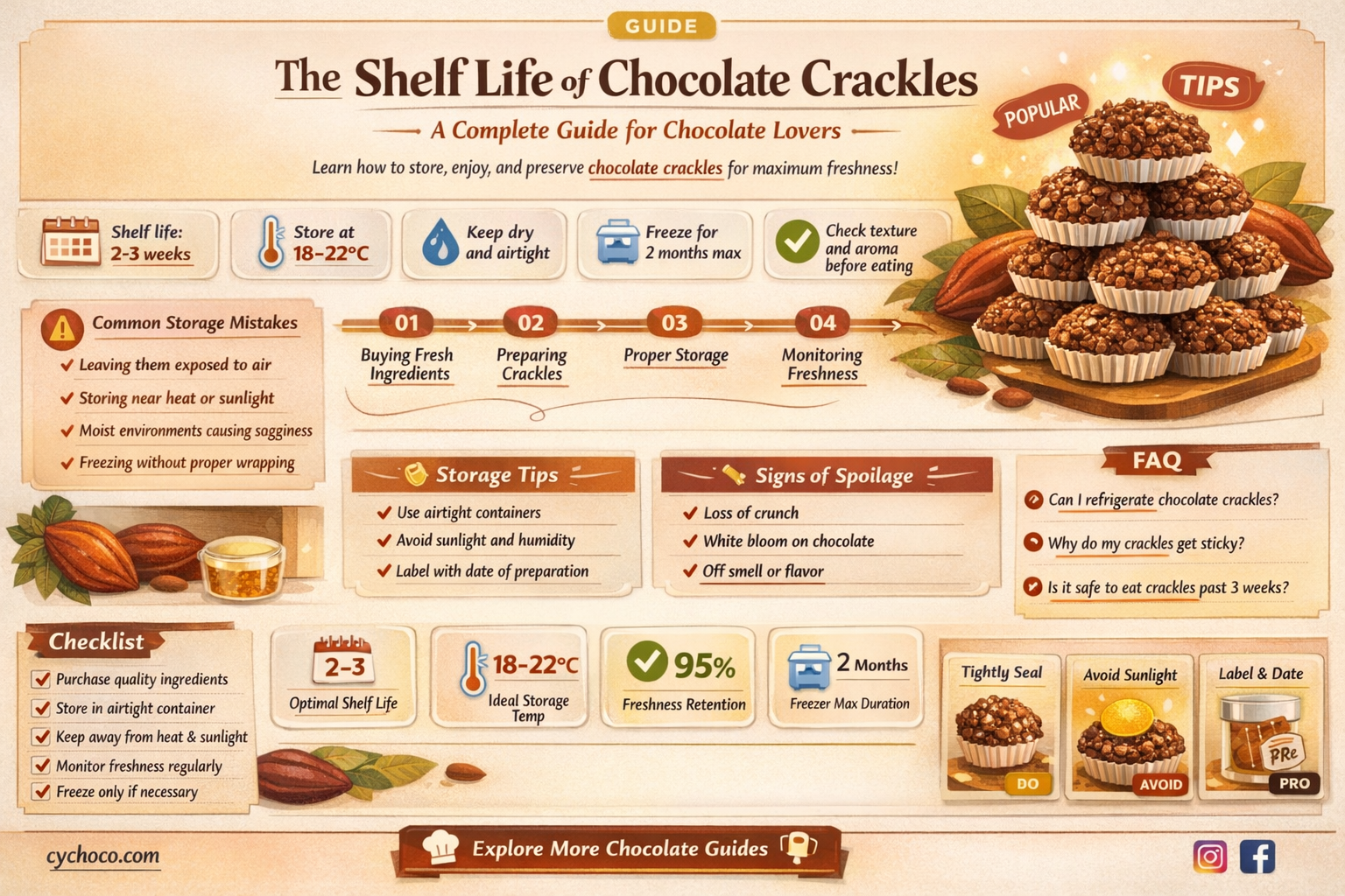 how long do chocolate crackles keep
