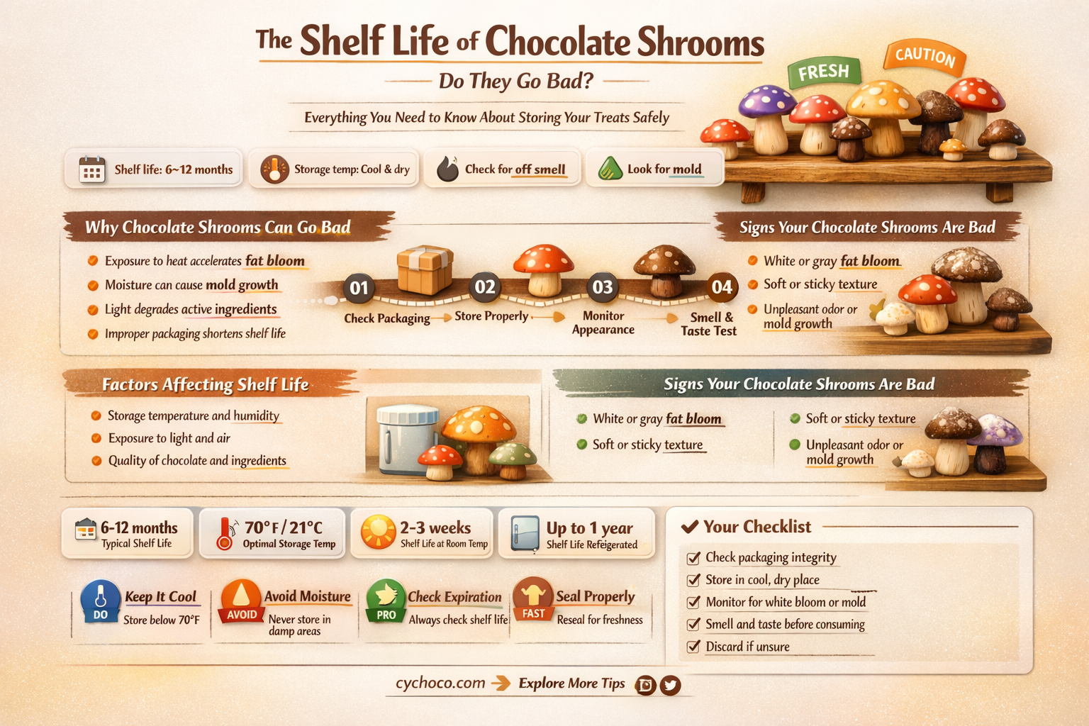 do chocolate shrooms go bad