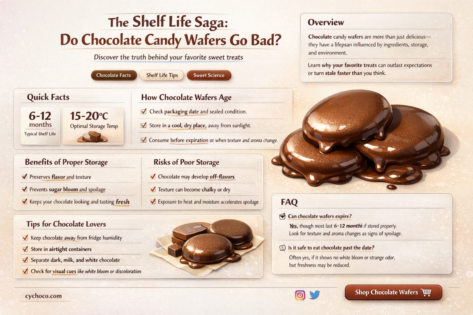 do chocolate candy wafers go bad