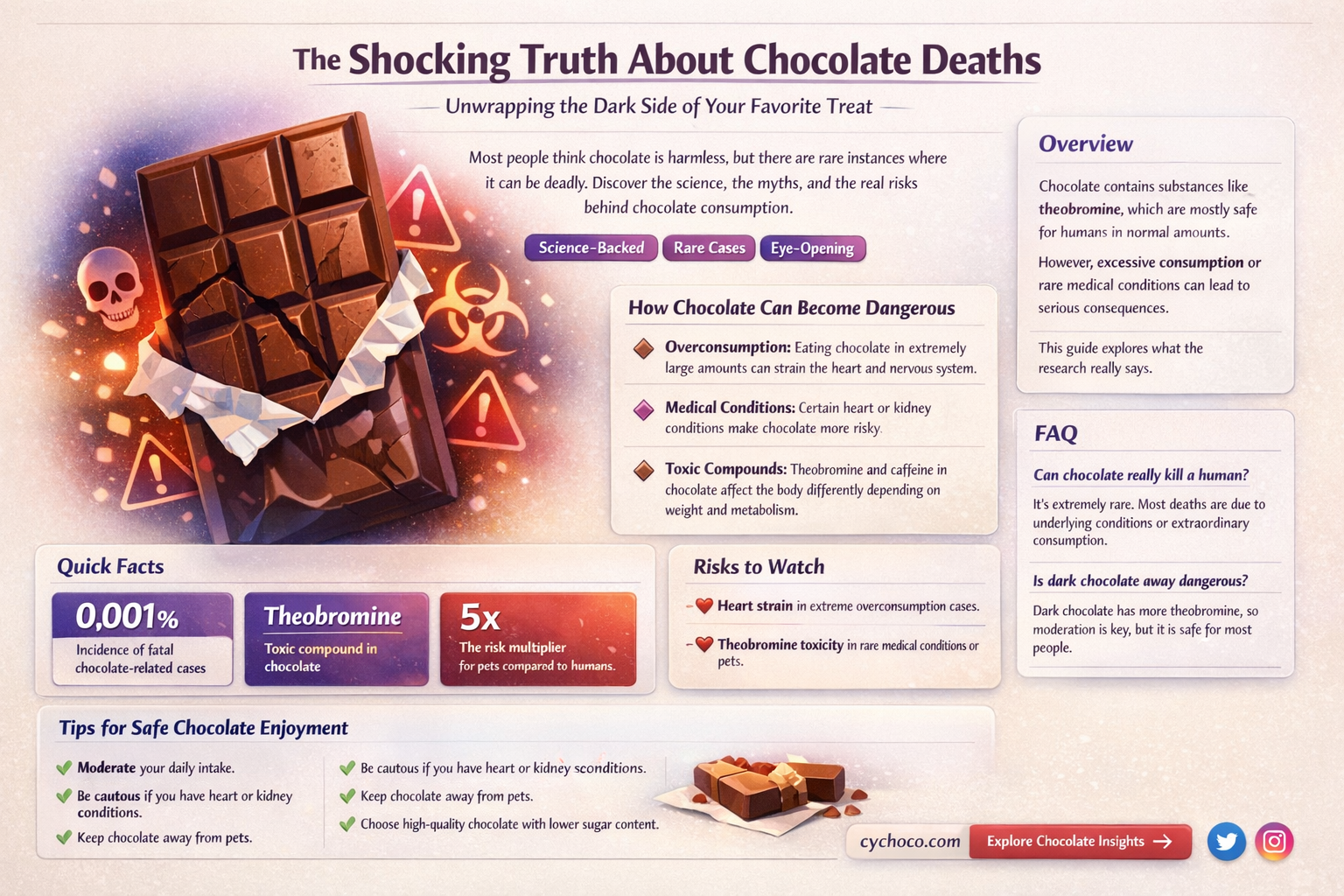 how many people die from chocolate