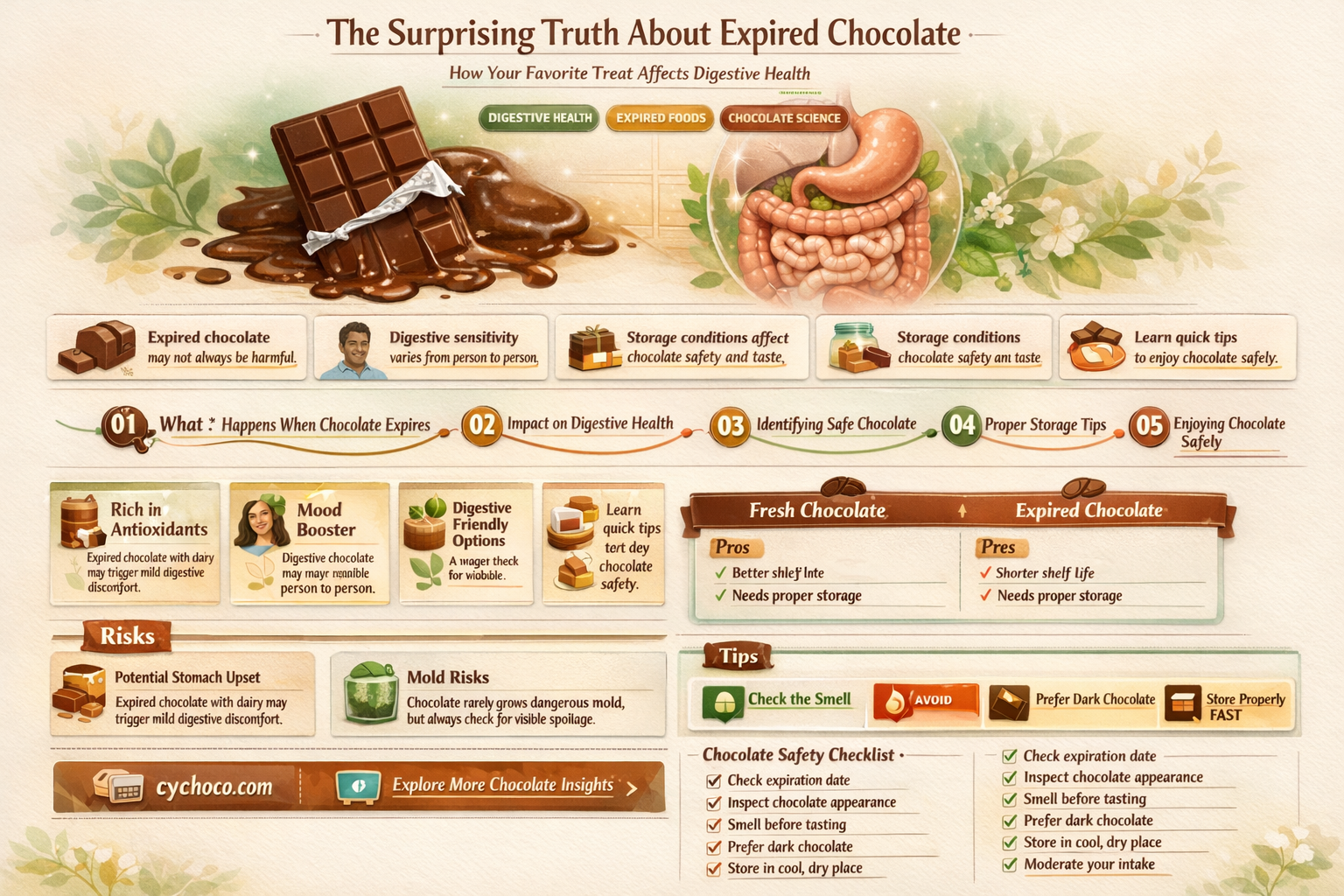 can expired chocolate give you diarrhea