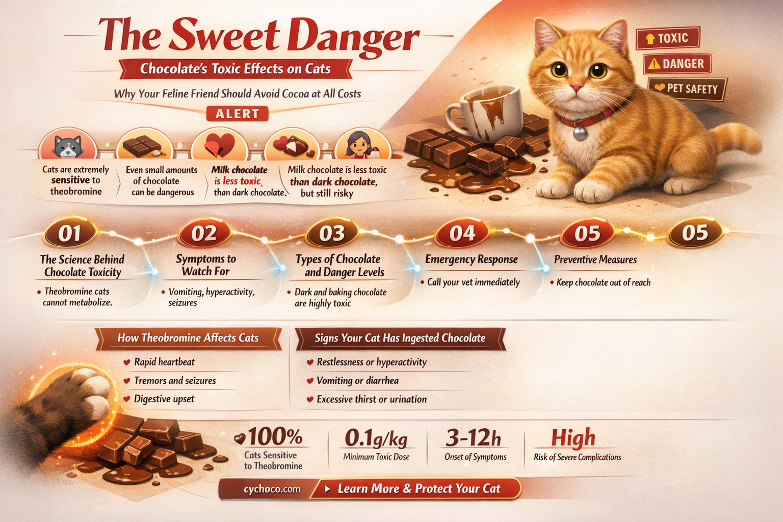what happens when a cat eats chocolate