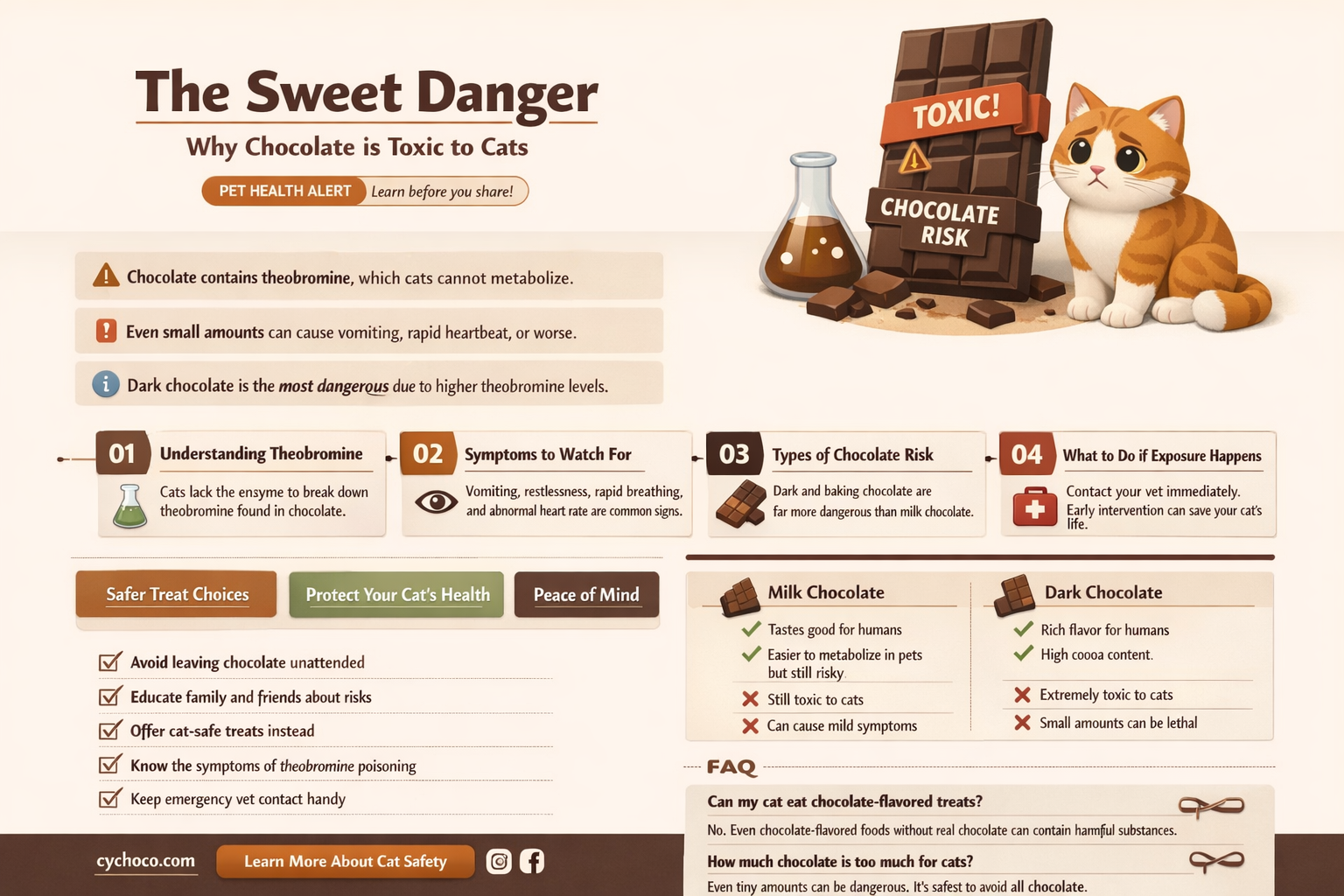 is it bad for cats to eat chocolate