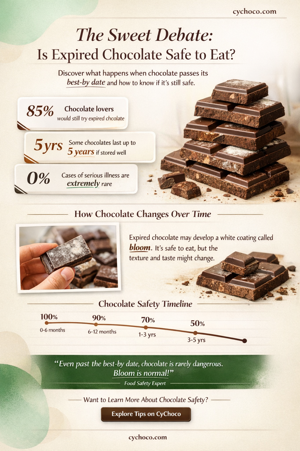 can expired chocolate be eaten