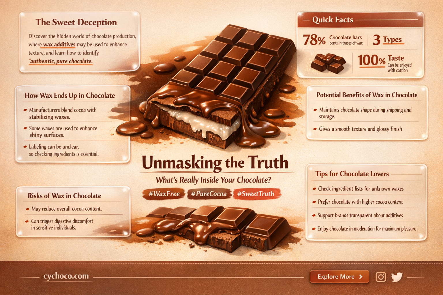 do they use wax in chocolate