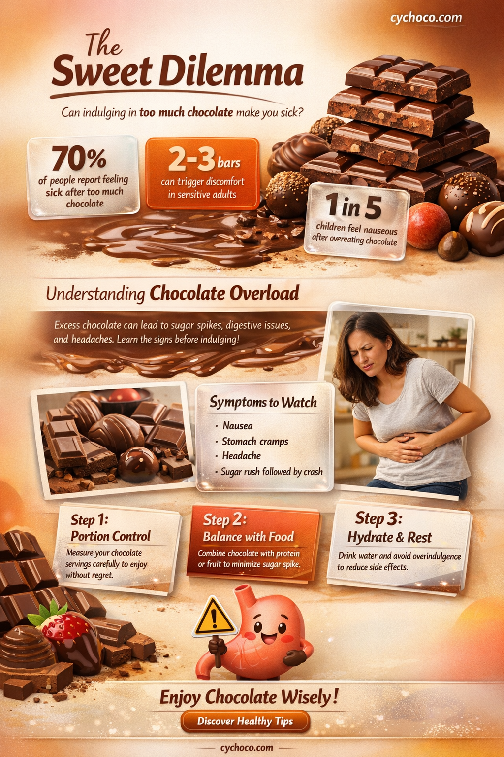 can too much chocolate make you sick