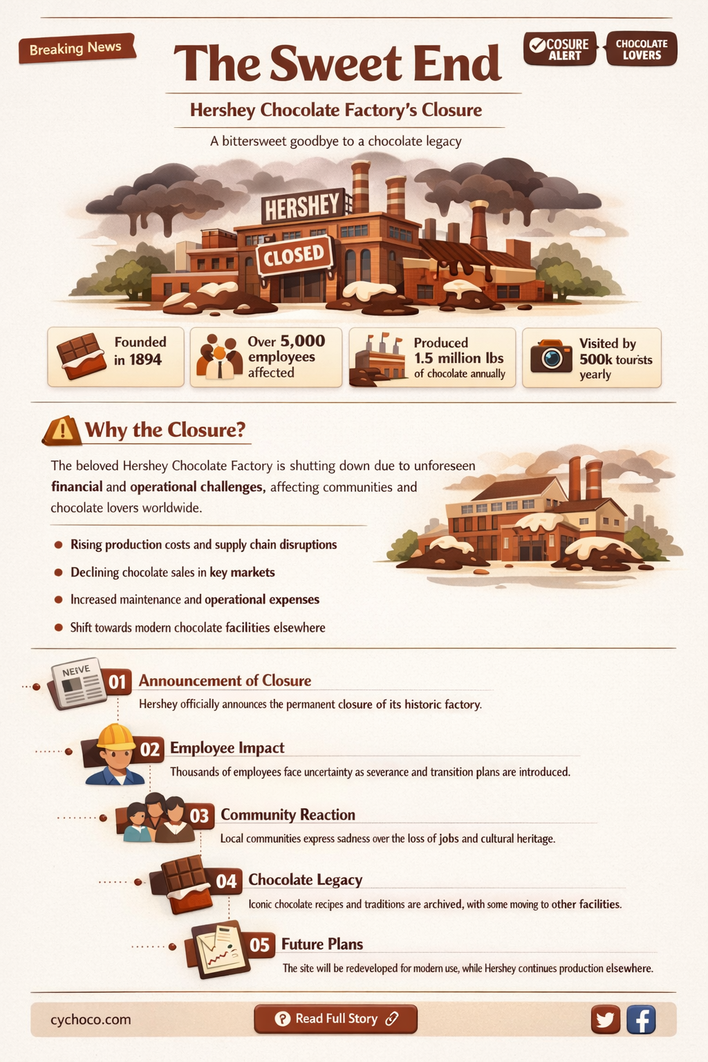 when did the hershey chocolate factory shut down operations