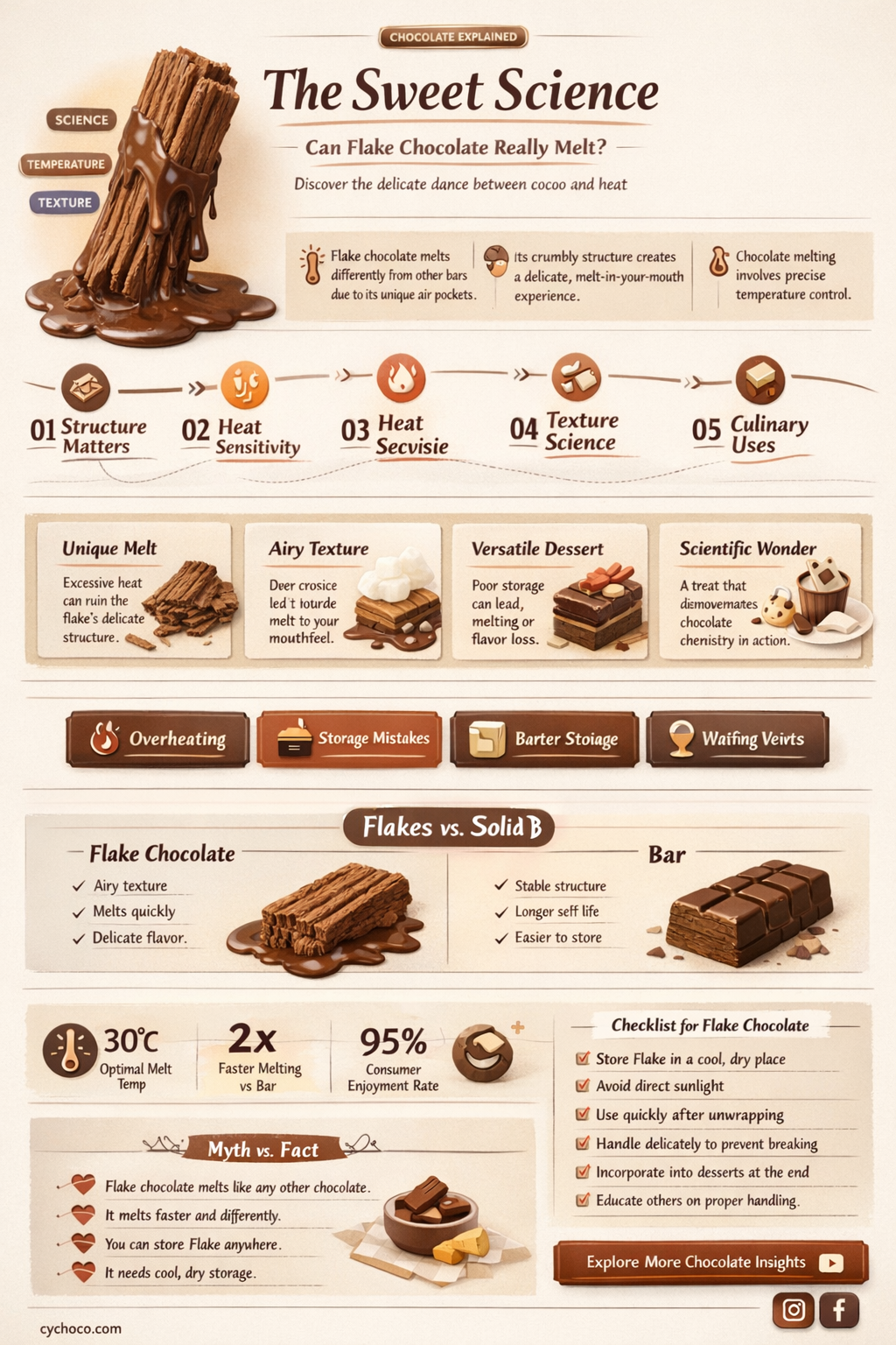 can flake chocolate melt