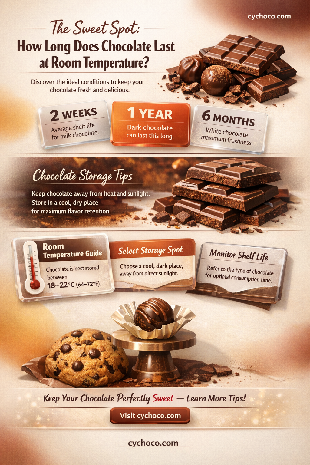 how long chocolate at room temperature
