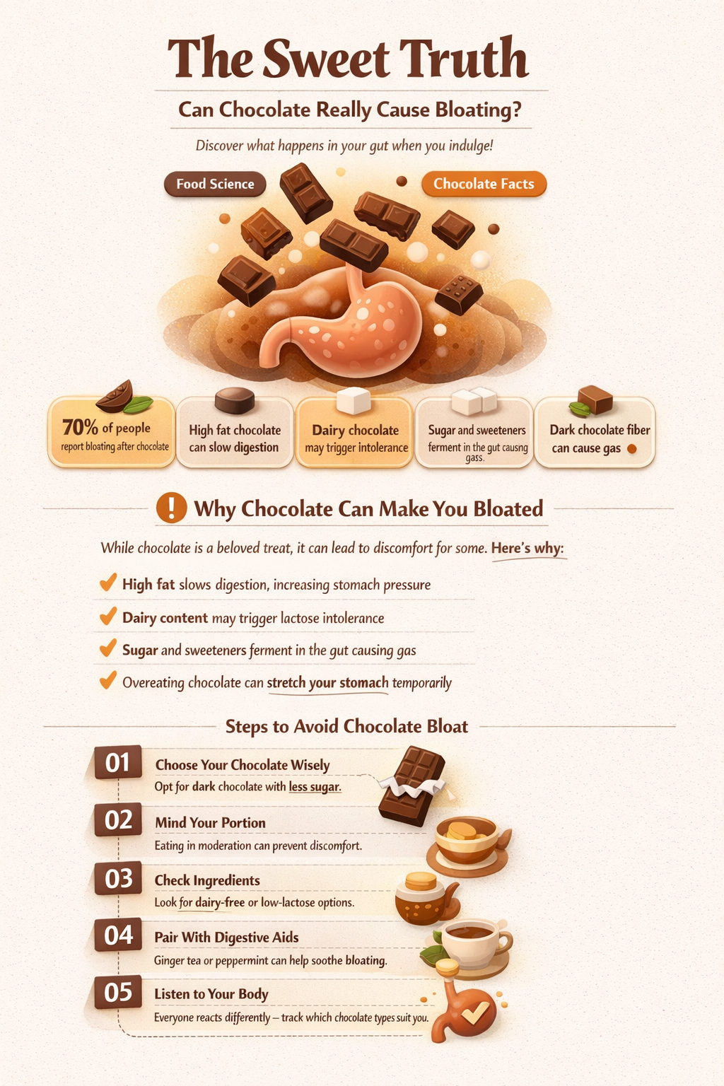 does chocolate make you bloated