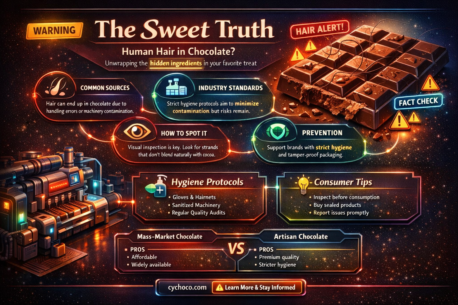 does human hair used in chocolate manufacturing