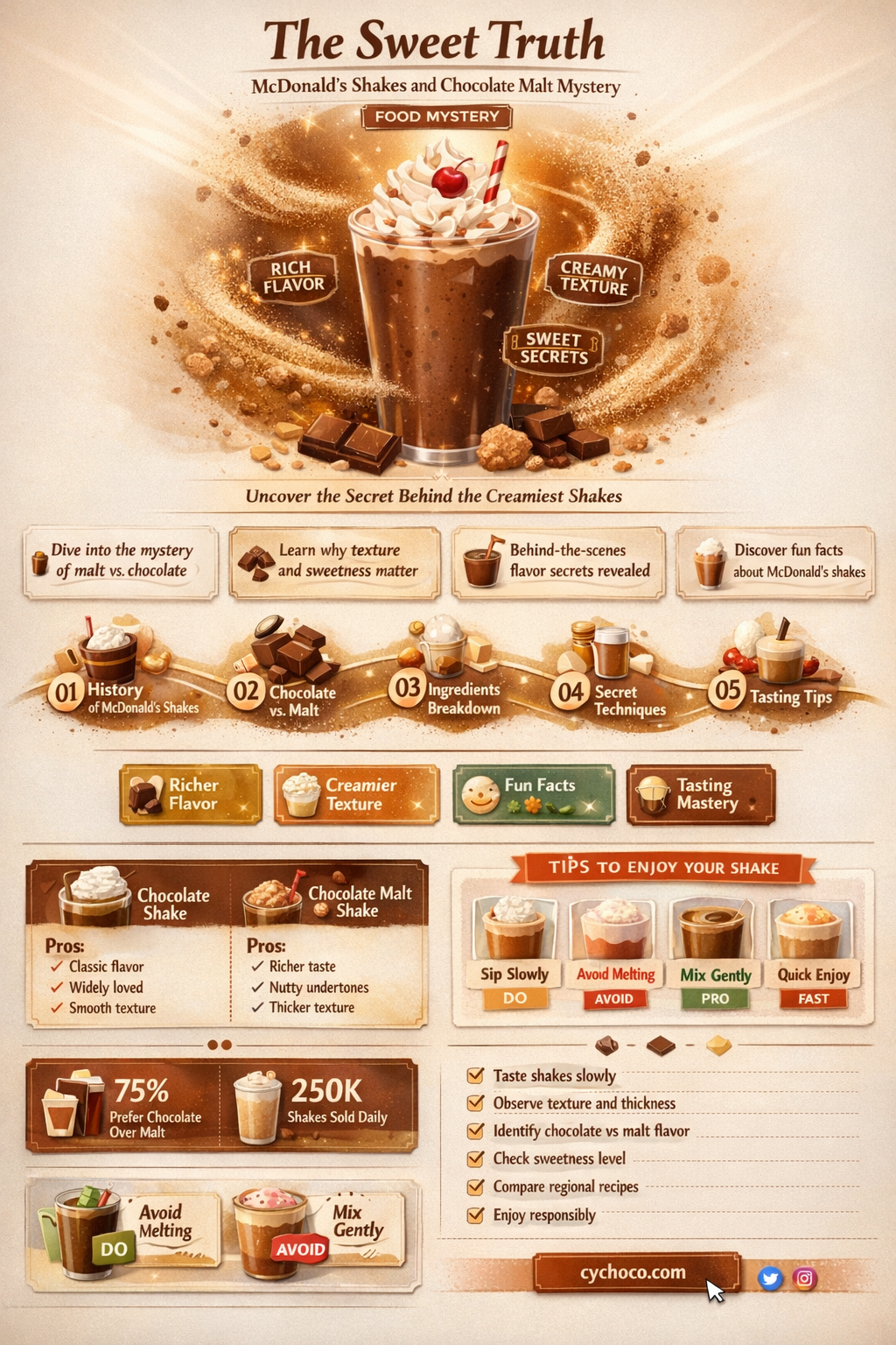 does mcdonalds use chocolate malt in the shakes