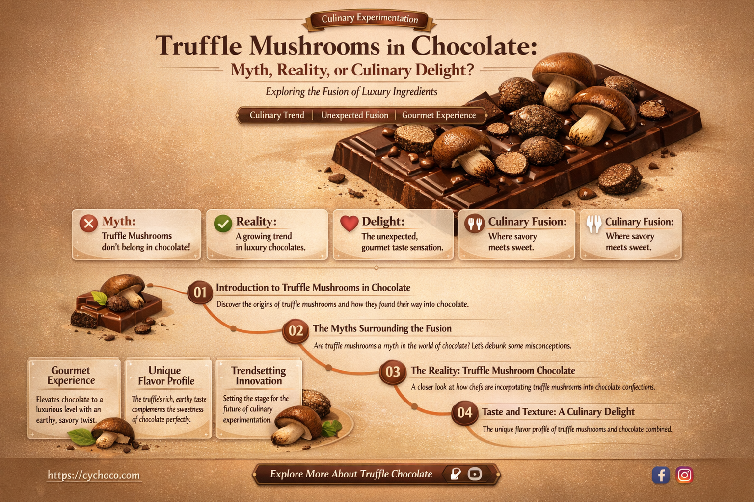 are truffle mushrooms use in truffle chocolate