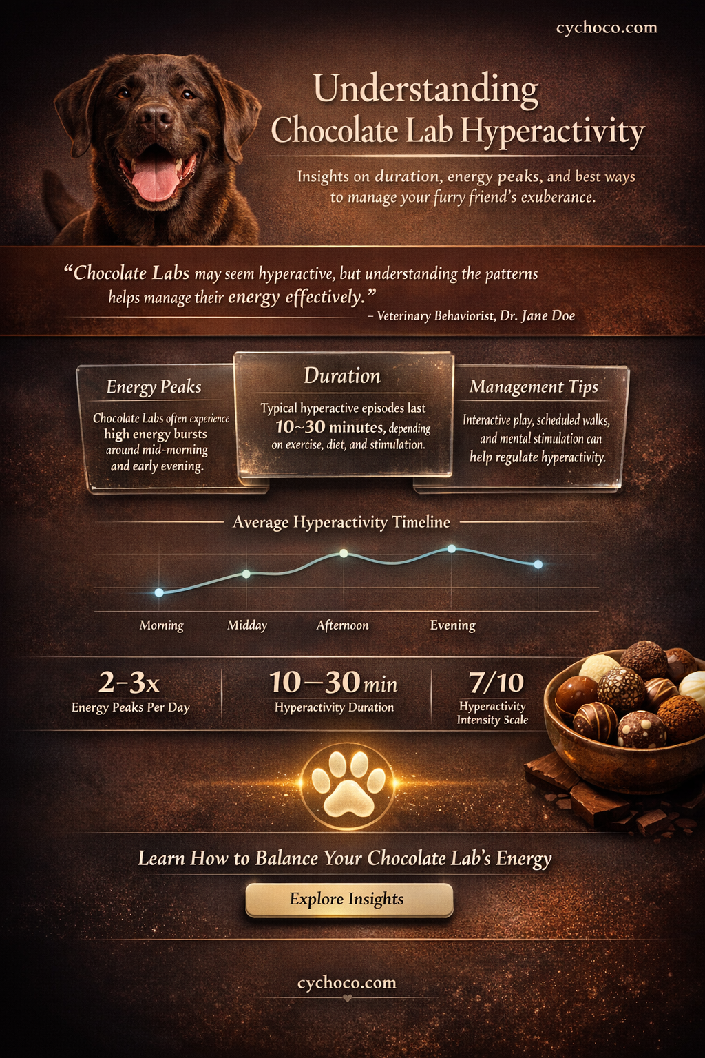 how long are chocolate labs hyper