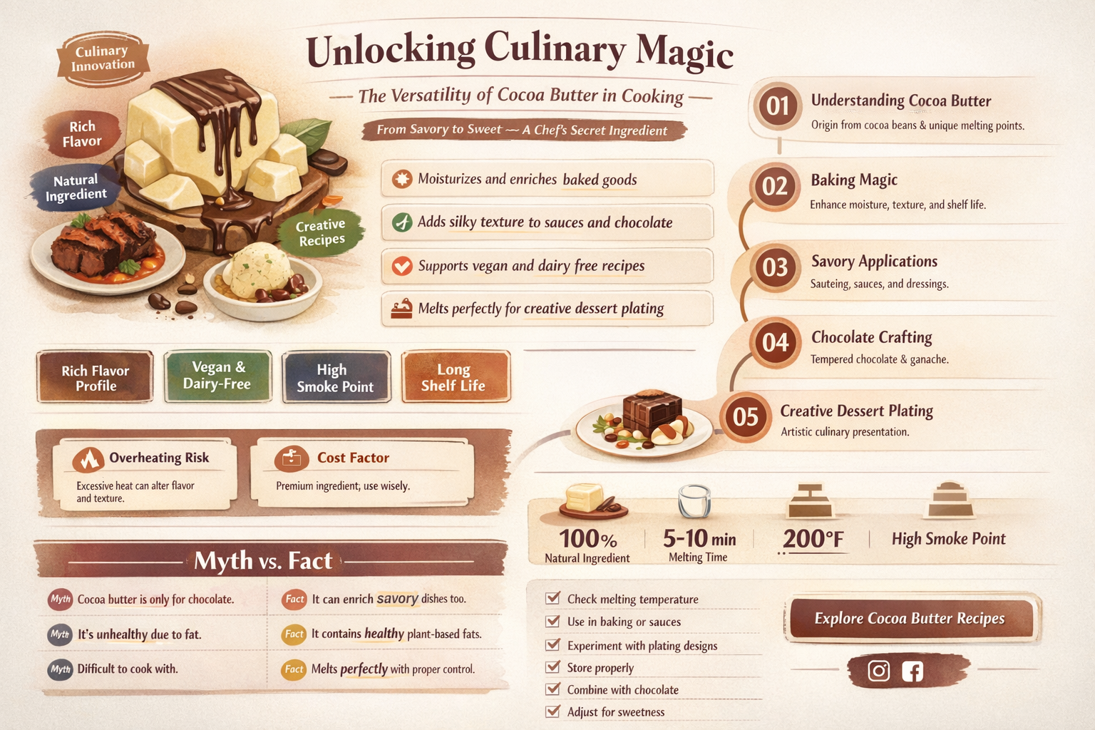 can you cook with cocoa butter