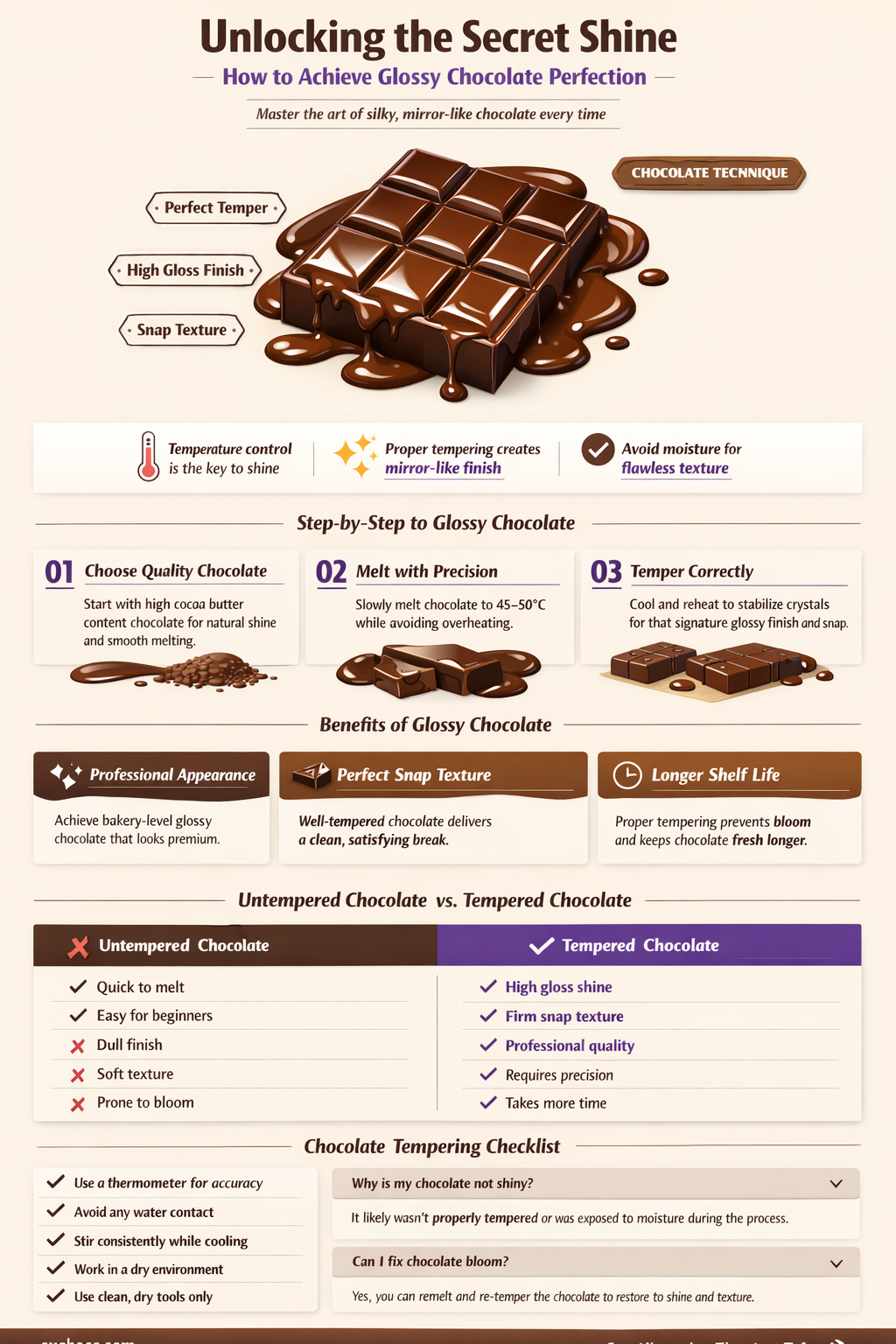 how to get gloss in chocolate