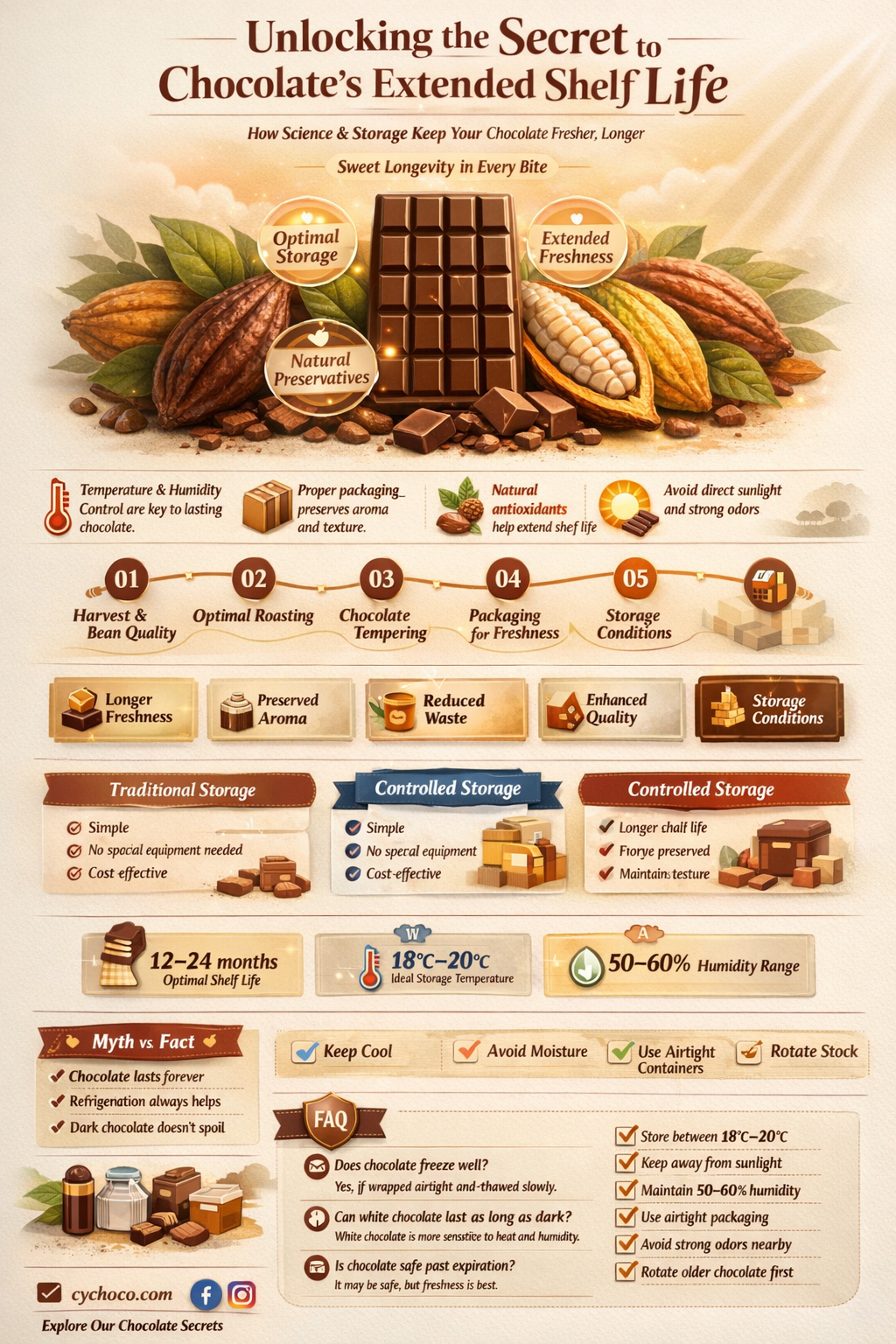 how do chocolates have a longer shelf life