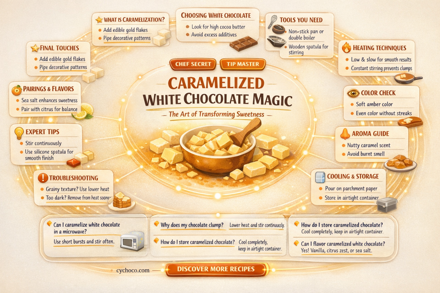 how to caramelize white chocolate