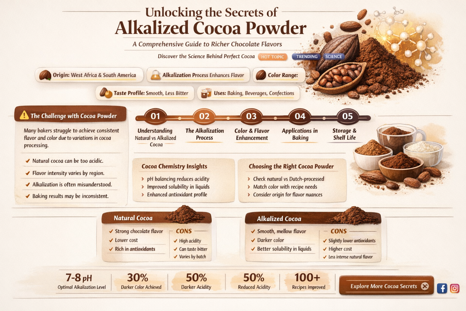 what is cocoa powder processed with alkali